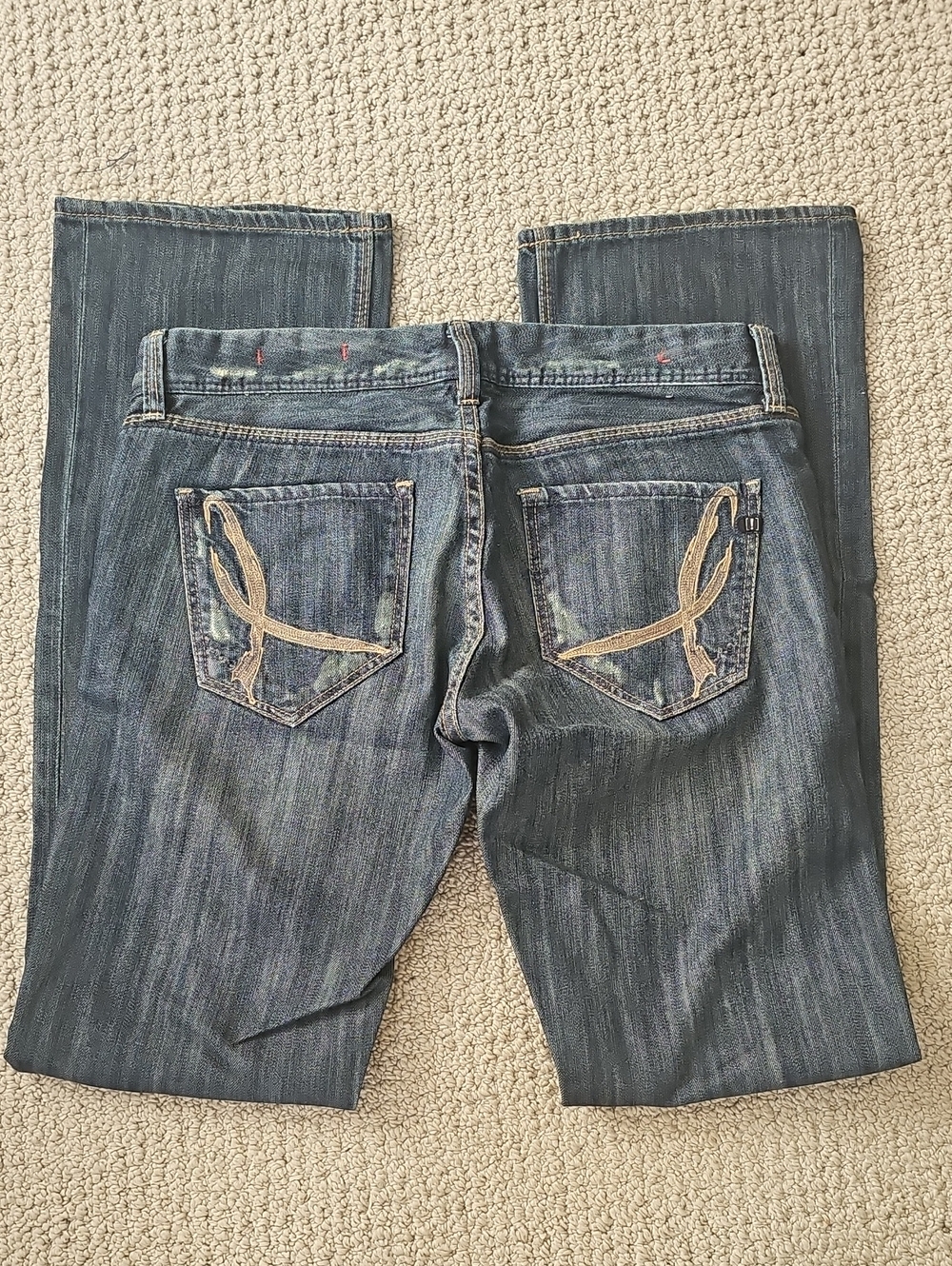 !iT Jeans - Sweetie Button-Fly Blue Embroidered Pocket
